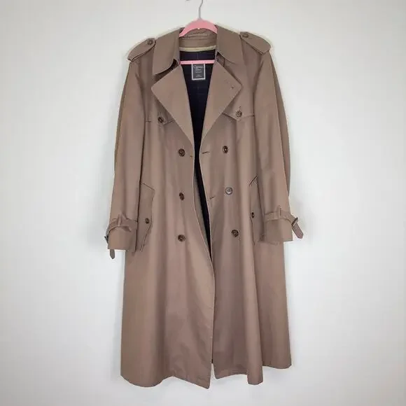 Vintage Christian Dior Monsieur Brown Trench Coat Men's Size Large Streetwear
